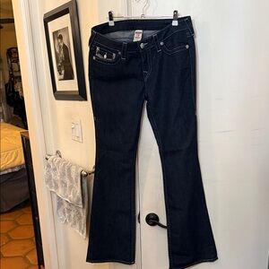 True Religion Dark Indigo Flare Jeans
